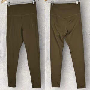 Girlfriend Collective High Rise Compressive Olive Green Leggings Size Small Pant